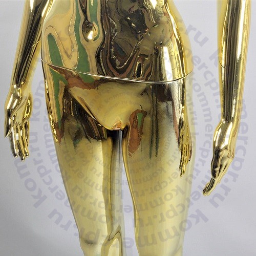 Манекен женский глянцевый metal head gold/silver FE-12-G-TF-7S